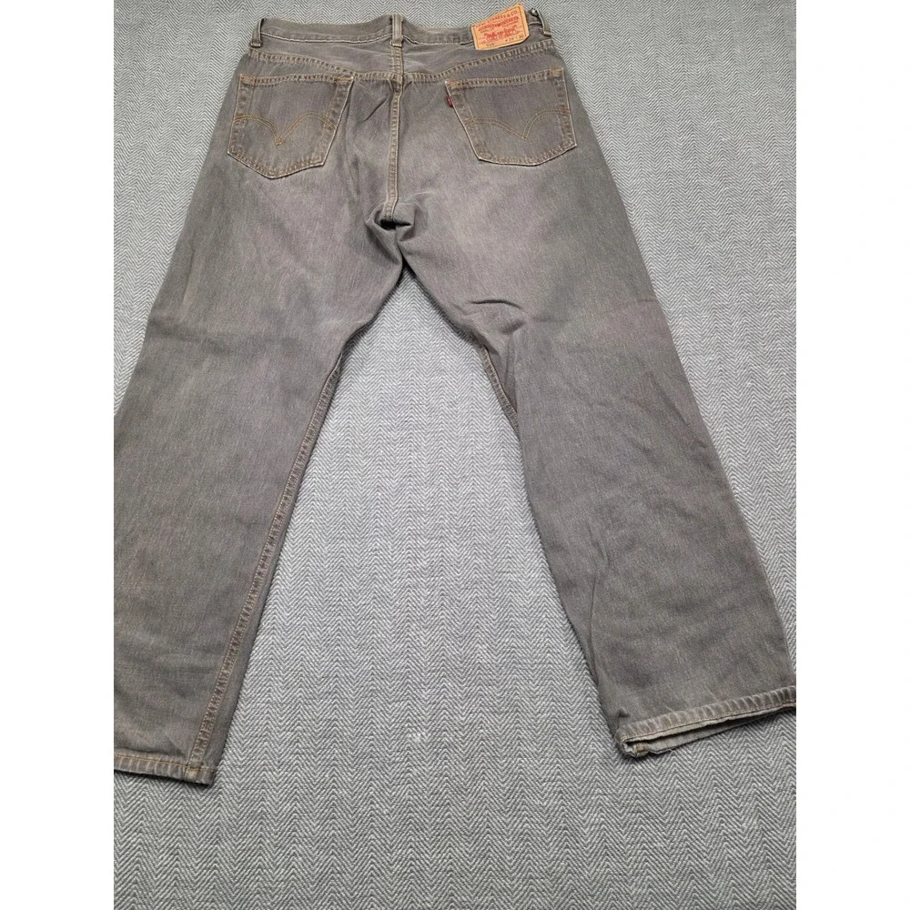 Levis 505‎ Regular Fit Grey Straight Leg Denim Jeans Mens 36x30 00505-3812